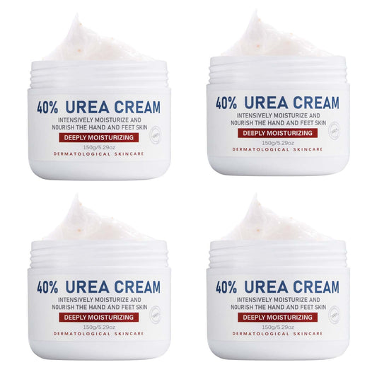 OUKEYA Urea Cream 40 Percent, Urea Foot & Hand Cream for Dry Cracked, 40 per Urea Lotion for Feet Maximum Strength (4 Packs)