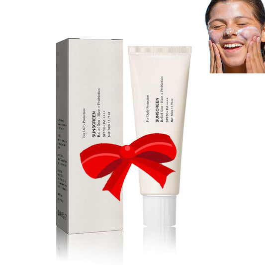 Relief Sun Rice + Probiotics SPF50+ Rice Sunscreen Korean PA++++,Korean Sunscreen SPF 50+ for All Skin Type and UV Defense(50ml)