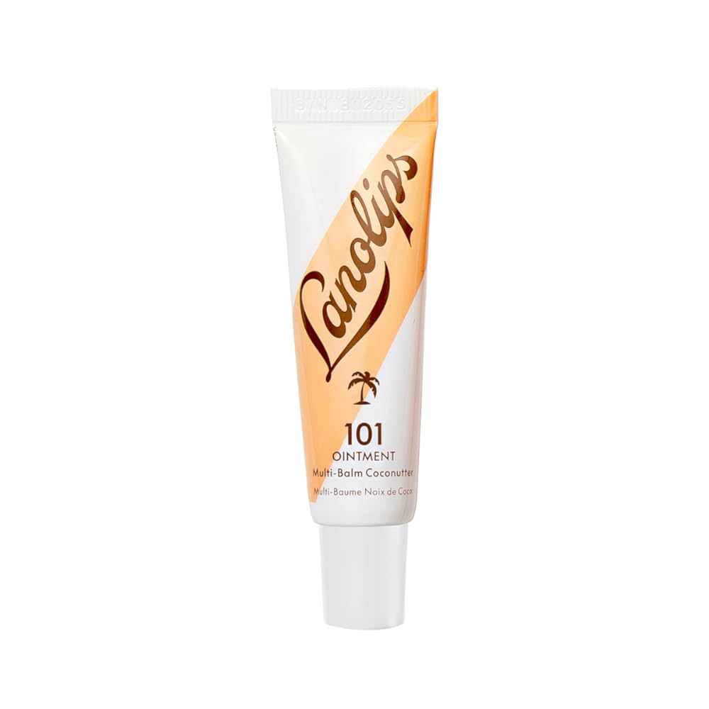 Lanolips 101 Ointment Multi-Balm, Coconutter - Fruity Lip Balm with Vitamin E Oil and Lanolin for Lip Hydration - Naturally Flavored Lanolin Lip Balm for Very Dry Lips - Dermatologist Tested (.35 oz)
