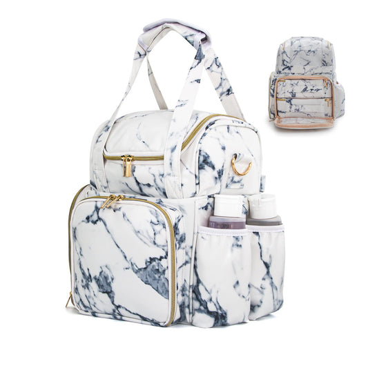 OCERAVE Nail Polish Organizer and a Nail Dryer Case, Large Capacity Nail Polish Holder and Nail Light Storage Bag with 2 Removable Bags for 60 Bottles Nail Polish, Manicure Set, Nail Lamp