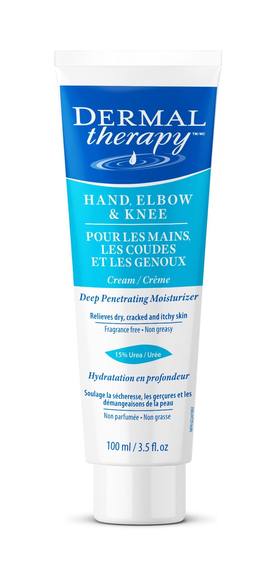 Dermal Therapy Hand Elbow Knee Cream – Hydrating Treatment Relieves Dry, Cracked, Itchy Skin Resulting from Frequently Washed/Cleaned Hand |15% Urea and 6% Alpha Hydroxy Acids | 3.5 fl. oz