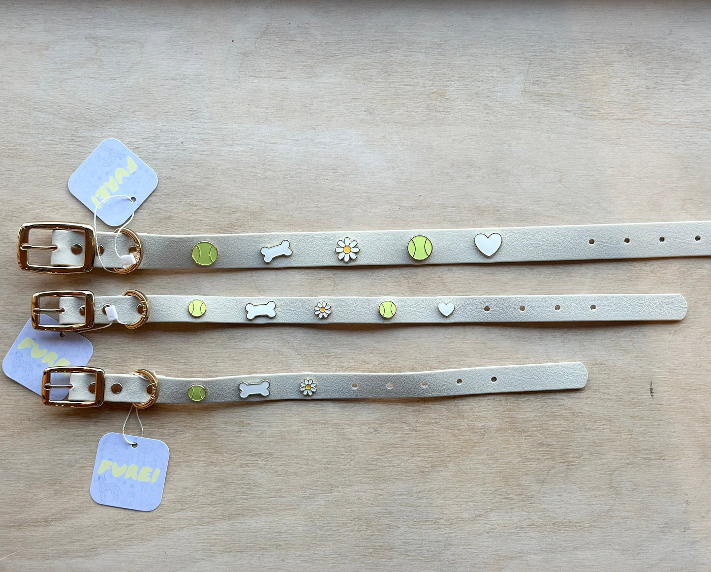 Furei Pets Waterproof Charm Collar - Live Love Tennis Ball