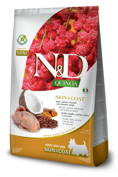Farmina Pet Foods Mini Adult Skin & Coat Quail, Quinoa, Coconut & Turmeric Formula Dry Dog Food