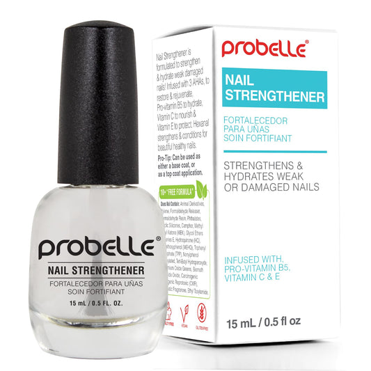 Probelle Nail Strengthener, Nail Strengthening Treatment, Nail Growth and Repair, Stops Peeling, Splits, Chips, Cracks, and Strengthens Nails (0.50 ounces, 1)