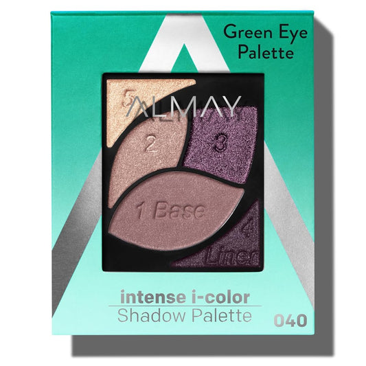 Almay Eyeshadow Palette, Longlasting Eye Makeup, Primer Enriched with Antioxidant Vitamin E, Hypoallergenic, 040 Green Eyes, 0.1 Oz