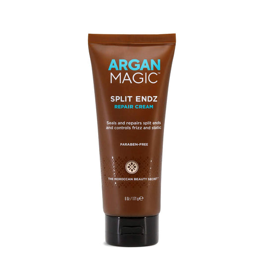 Argan Magic Split Endz Cream - Instantly Binds Frayed and Separated Ends While Preventing Future Breakage | Controls Frizz | Made in USA, Paraben Free, Cruelty Free (6 oz)