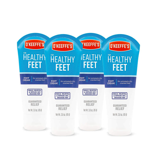 O'Keeffe's K0280004-4 Healthy Feet Foot Cream Tube (4 Pack), 3 oz