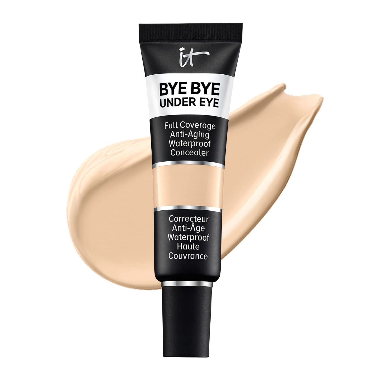 IT Cosmetics Bye Bye Under Eye Full Coverage Concealer - Travel Size - for Dark Circles, Fine Lines, Redness & Discoloration - Waterproof - Anti-Aging - Natural Finish, 0.11 fl oz
