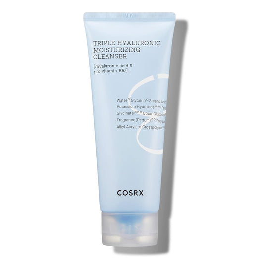 COSRX Hydrium Triple Hyaluronic Moisturizing Cleanser 5.07 fl.oz / 150ml | Daily Cleanser for Dry Skin with Hyaluronic Acid & Vitamin B | Animal Testing Free, Paraben Free, Korean Skincare