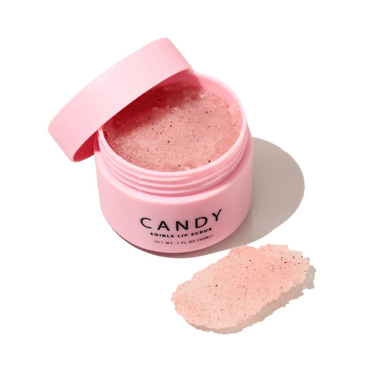 Minimo Candy Lip Exfoliator Scrub & Moisturizer - Great for Smokers Lips | Removes Dead Skin from Dry Chapped Lips - Nourishes, Softens, & Hydrates (1 oz) Travel Size