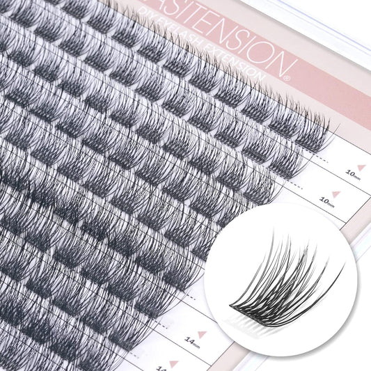 DIY Eyelash Extension Lash Clusters 120 Clusters False Eyelash 3D Effect Individual Natural Lashes Set at Home Eyelash Extension Kit Lashes Pack Volume Cross Mixed
