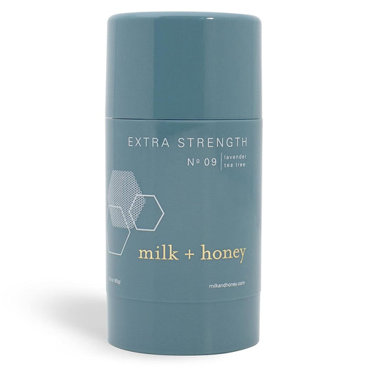 milk + honey Extra Strength, Aluminum Free Deodorant, No. 09, with Lavender, and Tea Tree, Natural Deodorant for Women and Men, 2.6 Oz