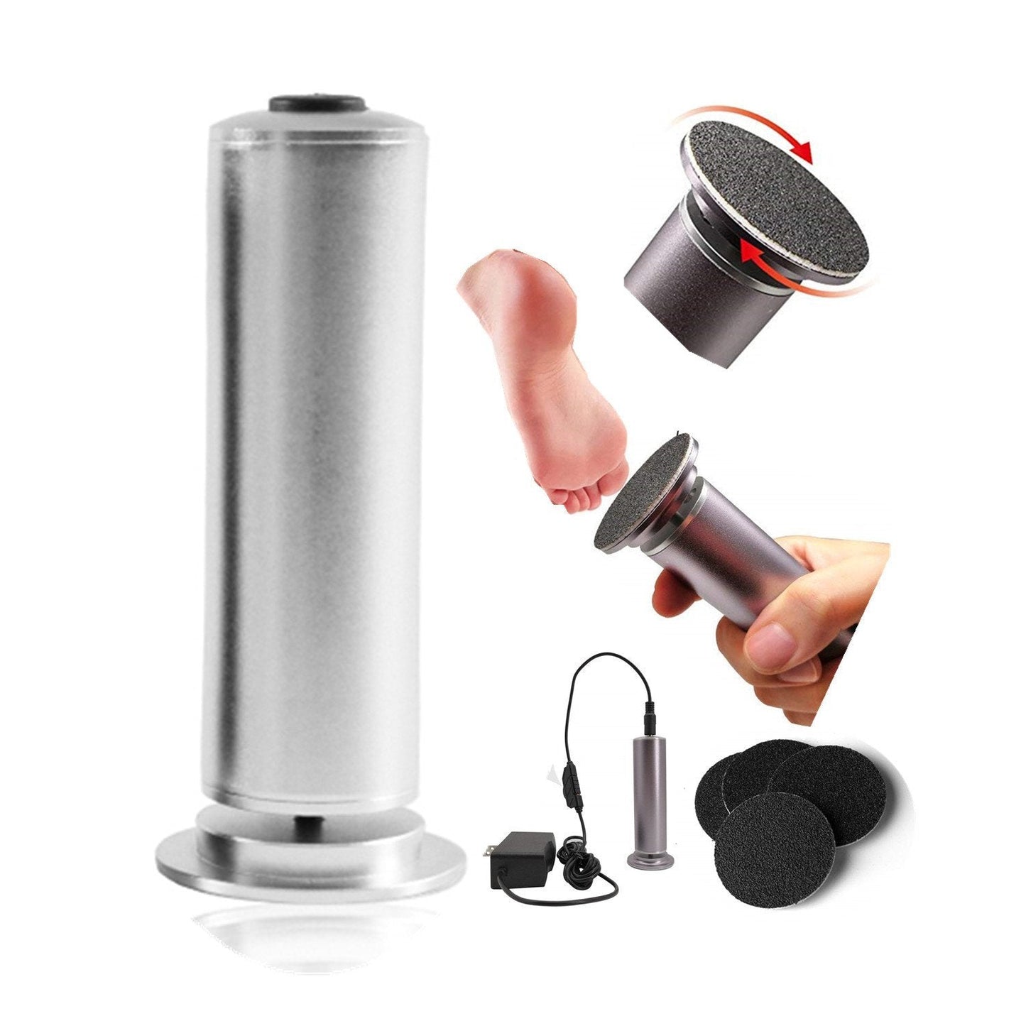 Electric Foot Callus Remover, Powerful Electronic Foot File,Pedicure Tools, Personal Care,Mother's Day Present,with 60 Pcs Sandpaper Disk