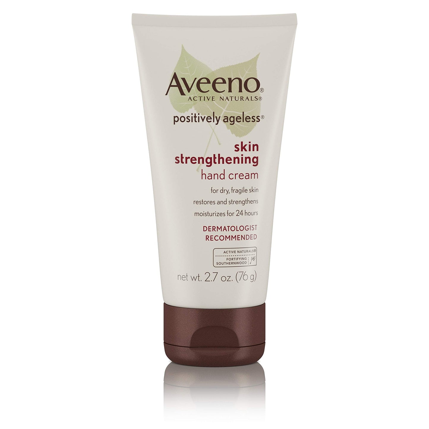 Aveeno Positively Ageless Skin Strengthening Hand Cream For Dry Skin, 2.7 Oz (Pack of 2)