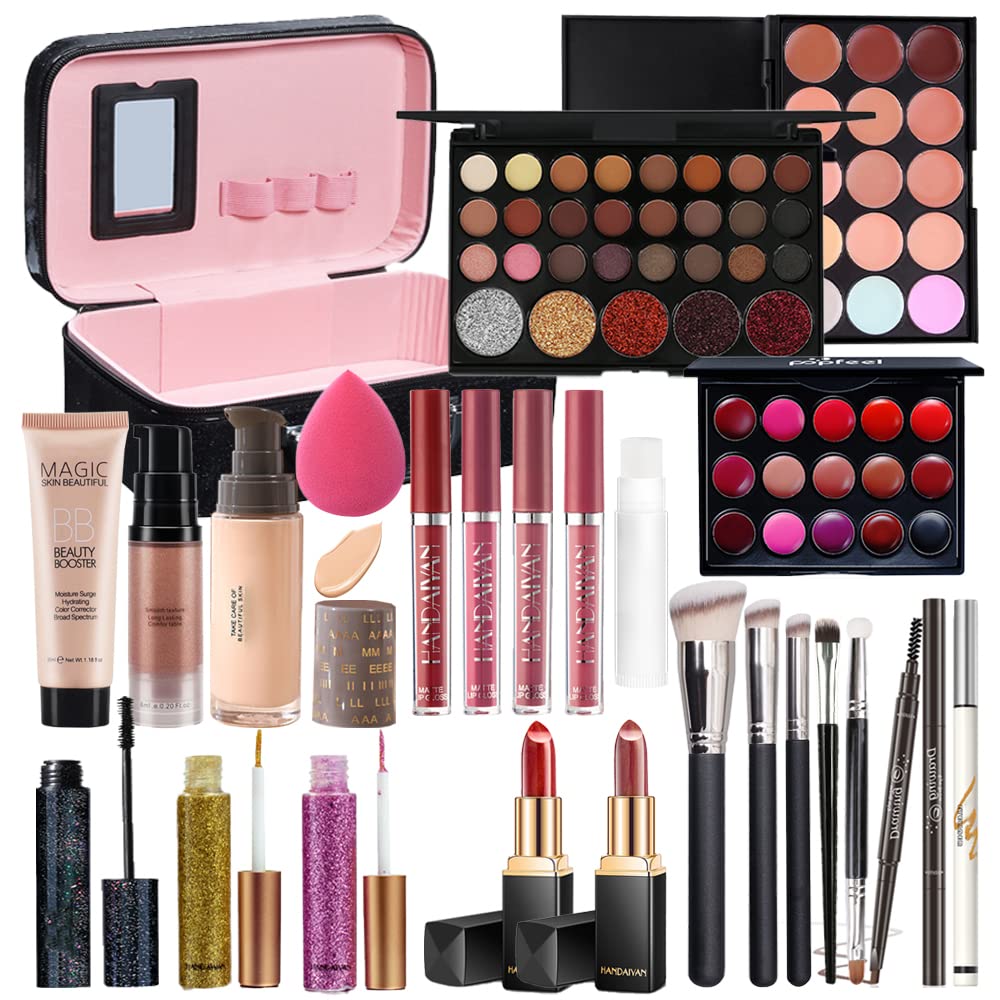 All in One Makeup Kit for Women Full Kit Makeup Gift Set for Women Holiday Gift Box Essential Multipurpose Bundle Full Makeup Kit for Women Gift Makeup Kit (Box1)