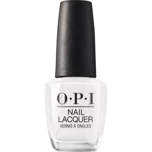 OPI Nail Lacquer, Opaque & Vibrant Cr�me Finish White Nail Polish, Up to 7 Days of Wear, Chip Resistant & Fast Drying, Alpine Snow, 0.5 fl oz