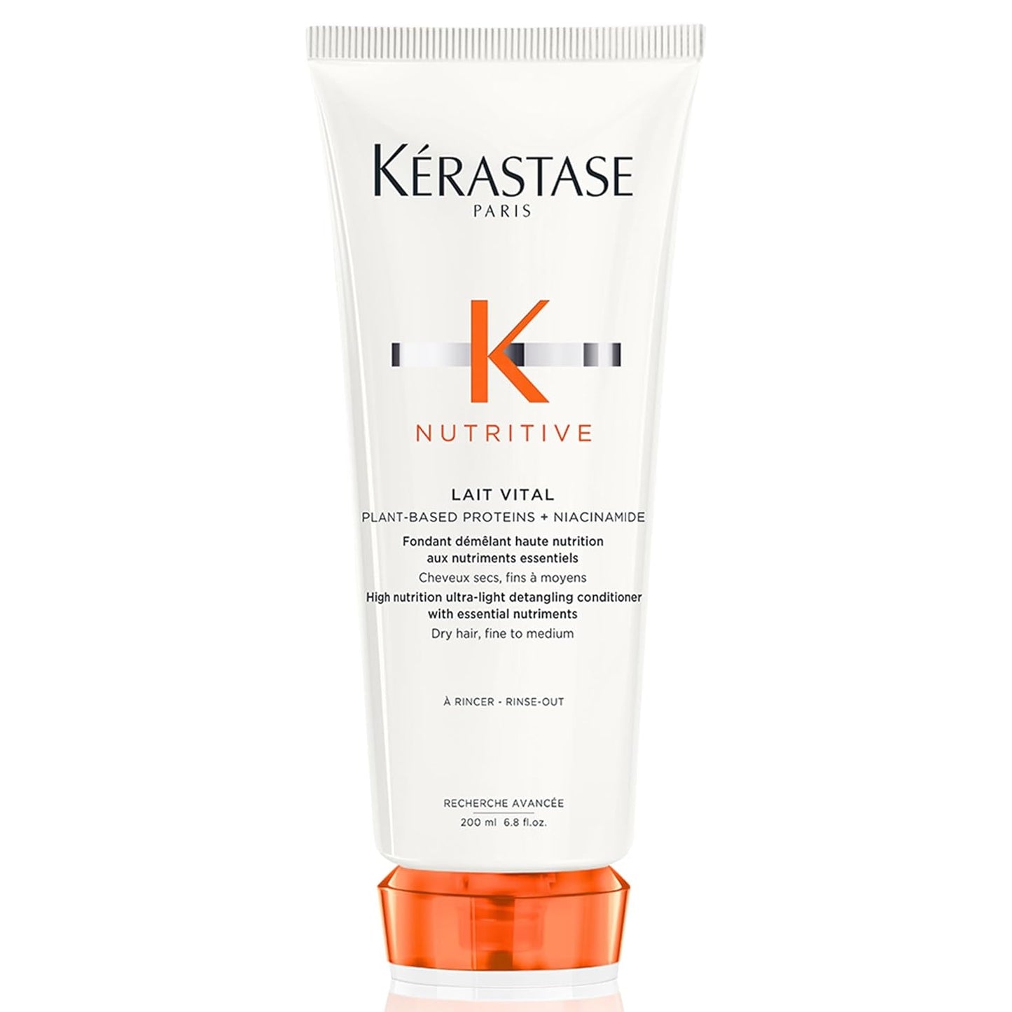 Kerastase Nutritive Lait Vital Hydrating Conditioner | Adds Moisture, Shine, and Nourishment | Smoothing and Softening Deep Conditioner | With Niacinamide | For Fine to Medium Dry Hair