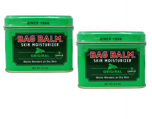 Bag Balm Vermont's Original for Cracked Hands, Dry Skin - Moisturizing Lotion Salve 8 Ounce - 2 Pack