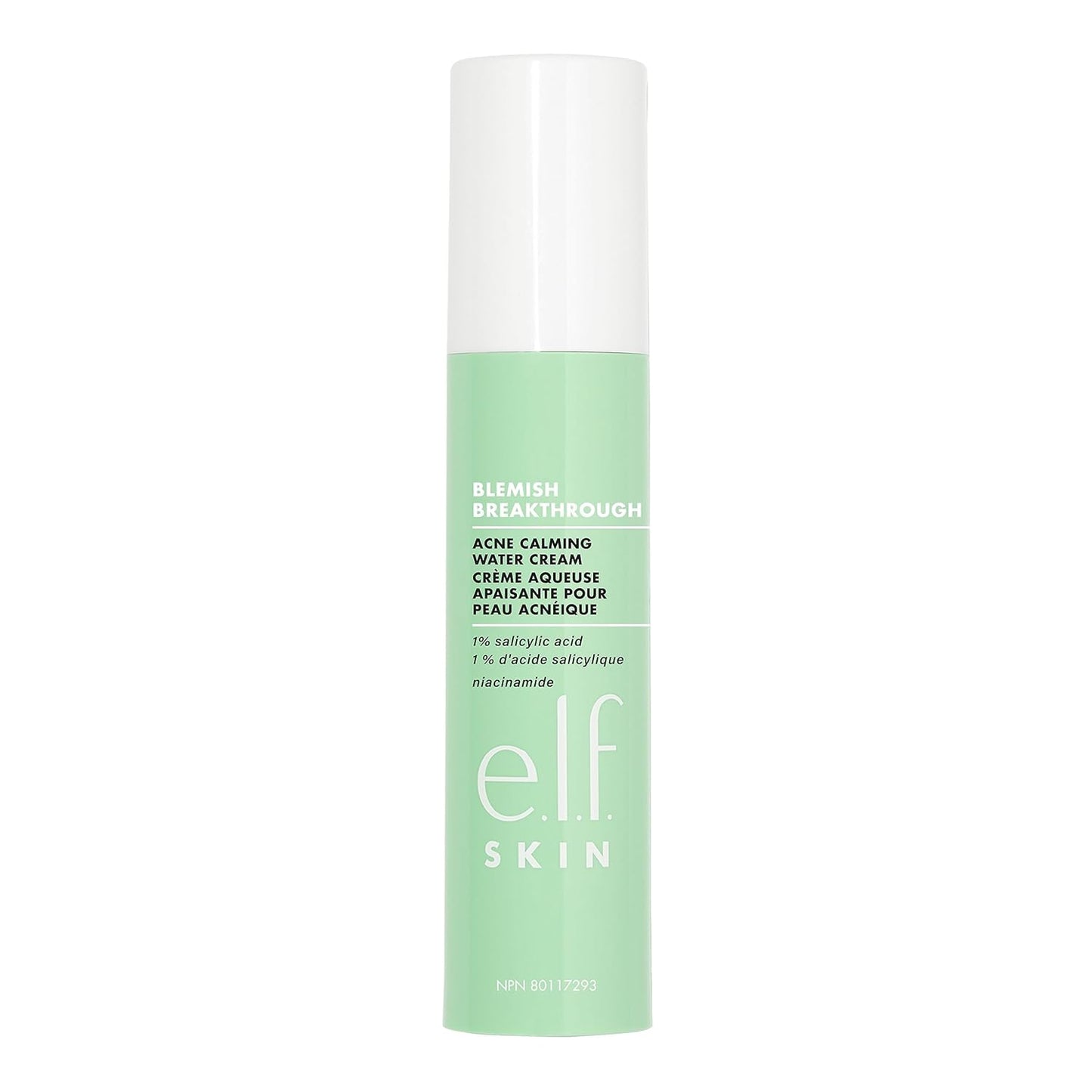 e.l.f. SKIN Blemish Breakthrough Acne Calming Water Cream, Lightweight Face Moisturizer For Fighting Acne, Contains Niacinamide, Vegan & Cruelty-Free