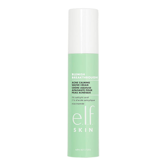 e.l.f. SKIN Blemish Breakthrough Acne Calming Water Cream, Lightweight Face Moisturizer For Fighting Acne, Contains Niacinamide, Vegan & Cruelty-Free
