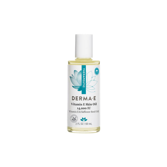 DERMA-E Vitamin E Skin Oil - 14,000 IU Face Oil with Safflower Oil Ð Hypoallergenic, Fragrance Free Facial Skin Care - Nourishes and Conditions, 2 fl oz