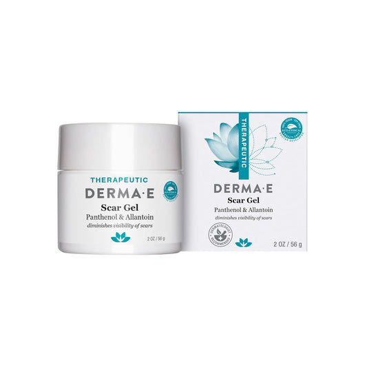 DERMA-E Scar Gel Ð Therapeutic Natural Scar Treatment for Face Ð Hydrating Scar Remover Gel for Acne Scars, Burns, Tattoos, Callouses, & Stretchmarks, 2oz
