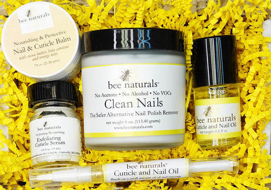 Natural Nail Care Kit - Natural & Non-Toxic Nail and Cuticle Care Set with Vitamin E - Softens & Protects - Ideal Gift for Repairing Cuticles and Nails Bee Naturals.
