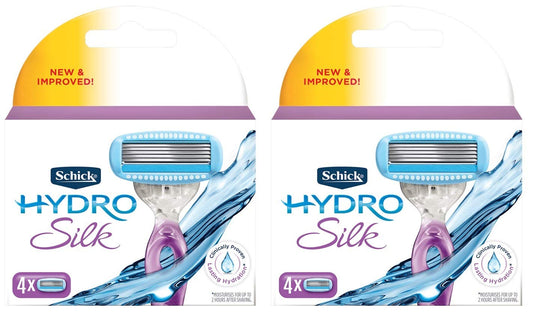 Schick Hydro Silk Cartridges 4 ea (Pack of 2)