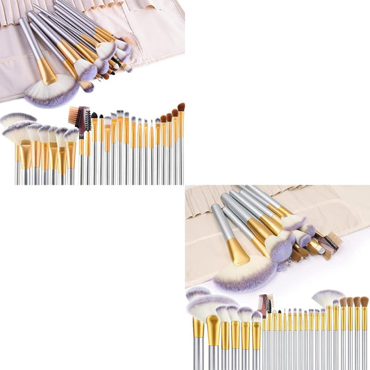 Save 10% on Makeup Brushes 24Pcs Champagne Makeup Brushes Set +24Pcs Large Champagne Makeup Kit