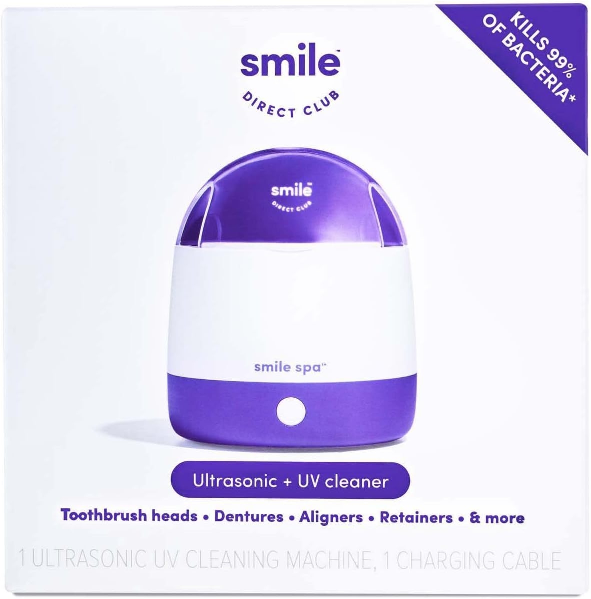 SmileDirectClub Smile Spa Ultrasonic and UV Cleaning Machine for Alingers, Retainers, Toothbrush Heads, and More