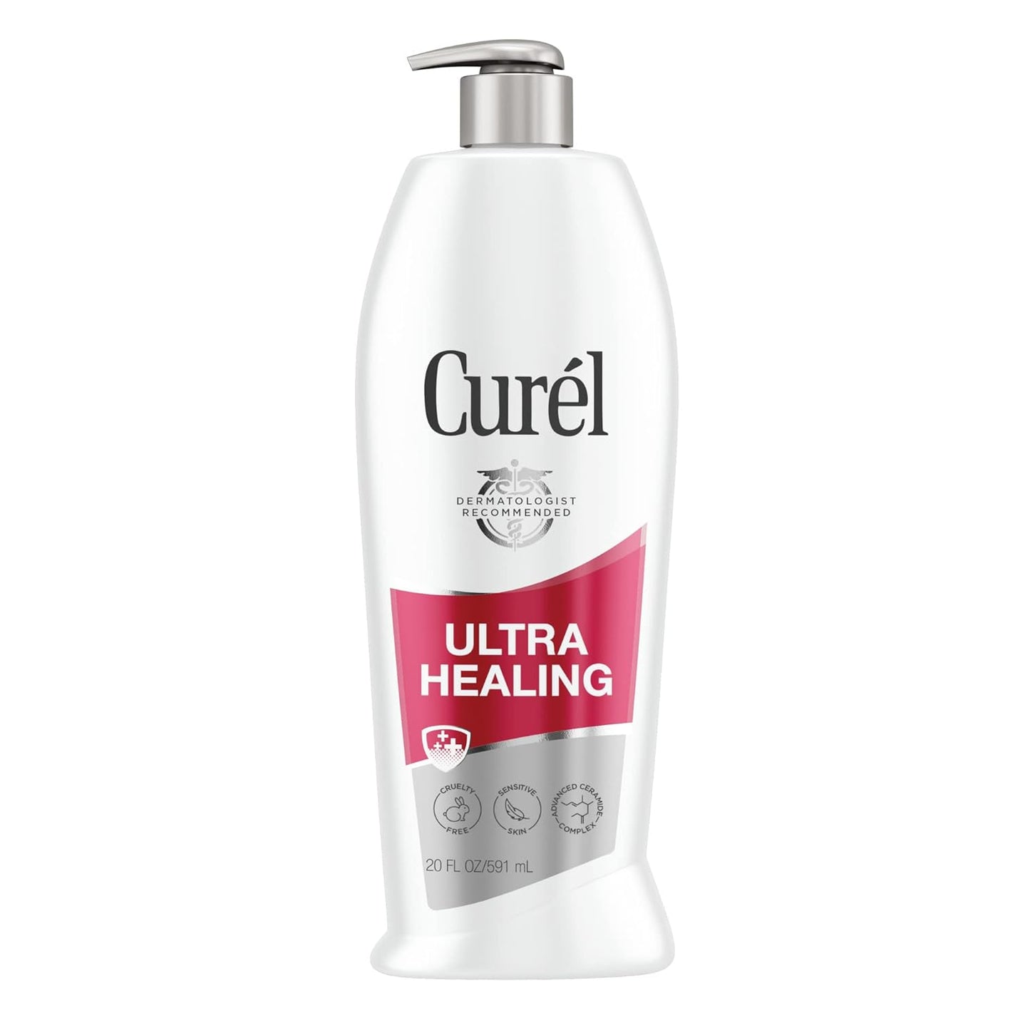 Curel Ultra Healing Lotion, Hand and Body Moisturizer for Extra Dry Skin, with Advanced Ceramide Complex and Hydrating Agents, for Tight Skin, 20 Ounces