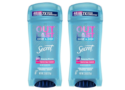 Secret Anti-Perspirant Clear Gel, Fights, 2.6 Ounce (Pack of 2)