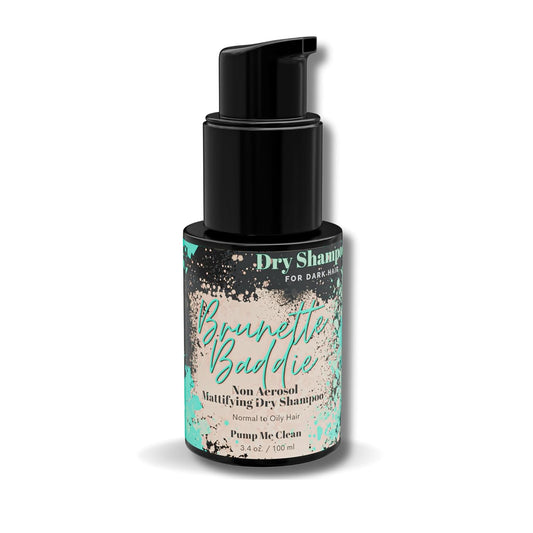 DRY SHAMPOO Powder Spray For Dark Hair (3.4 oz) Baddie Brunette Non Aerosol - For Women Benzene Free & Talc Free Hair Products Travel Size