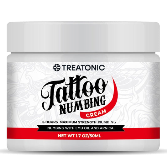 6 Hour Maximum Strength Tattoo Numbing Cream (50ml) - Painless Numbing for Tattoos - Best Extra Strength Numbing Cream