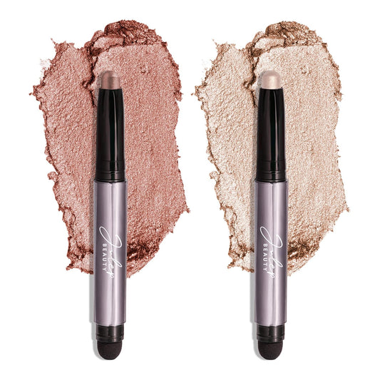 Julep Eyeshadow 101 Cr�me to Powder Waterproof Eyeshadow Stick Duo, Pearl Shimmer and Rose Shimmer