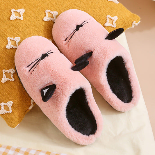 Warm Cat Velvet Slippers