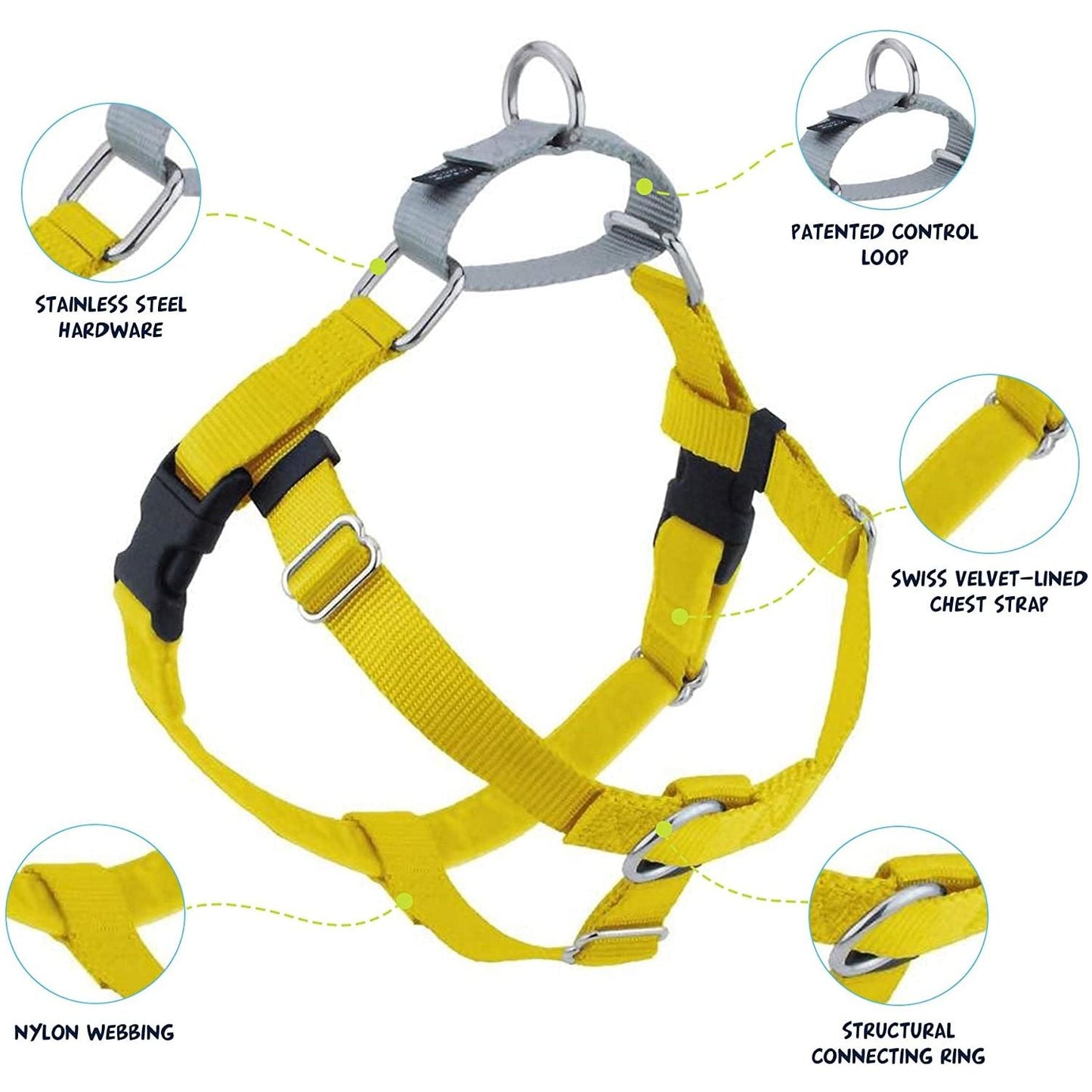 Freedom No-Pull Dog Harness Yellow