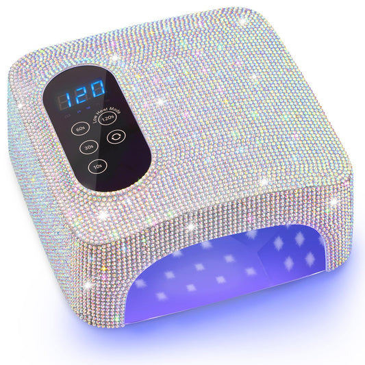 Cordless UV LED Nail Lamp,COLORENE 72W Rechargeable Sparkly Nail Light Quick Curing Dryer,Professional Nail Dryer Gel Polish Light with 4 Timer Setting Auto Sensor for Salon Home Nail Art