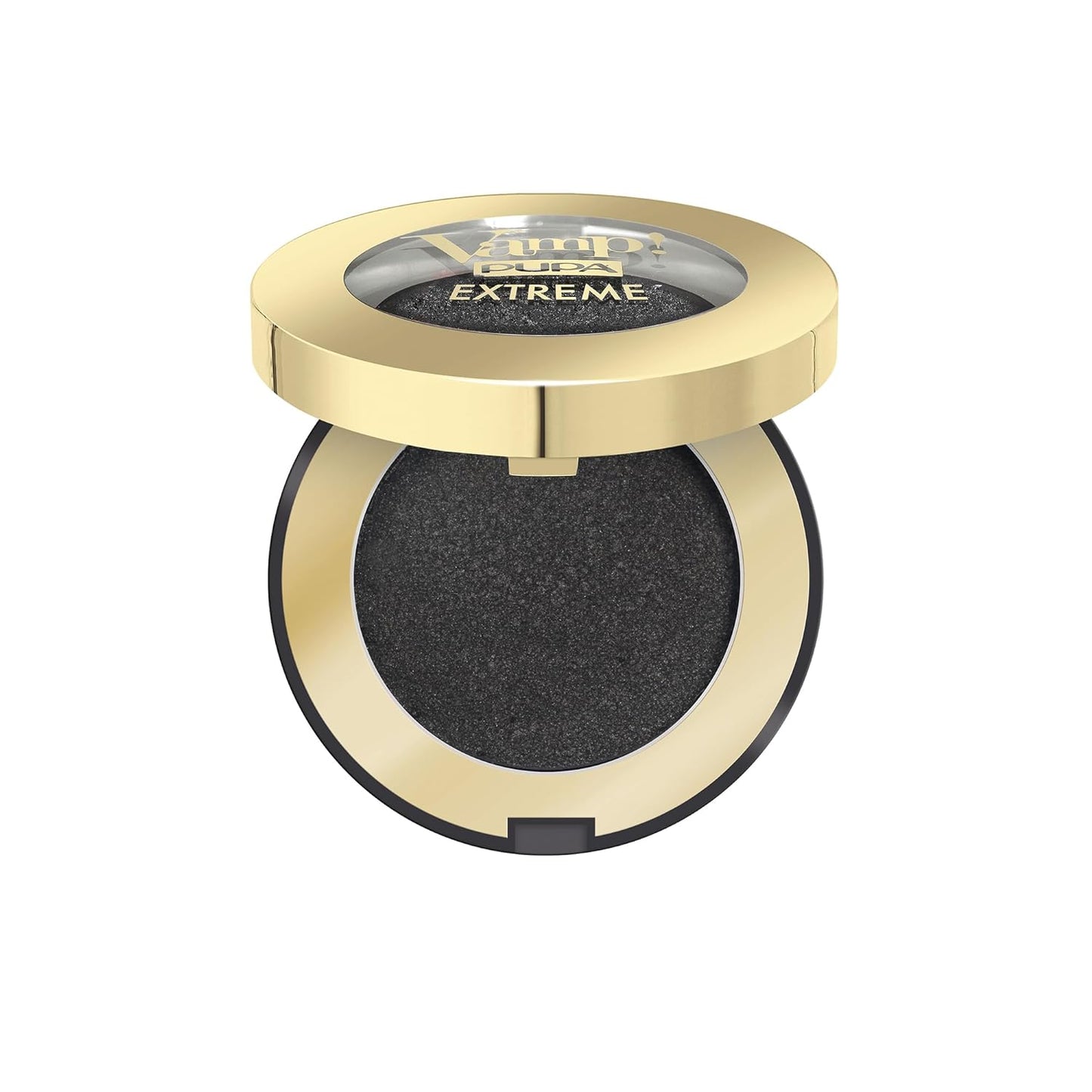 Pupa Milano Vamp! Extreme Eyeshadow 004 Extreme Black - Creamy Powder Shadow With Intense, Metallic Finish - Create Stunning, Smokey, Shimmer Eye Looks - Blendable, High Pigment Formula - 0.088 oz