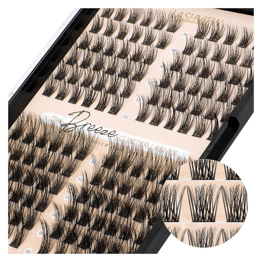 ________________ Lash Clusters, 144 Pcs Cluster Lashes, DIY Cluster Eyelash Extensions Mega Volume Reusable Individual Lashes Cluster Volume Look Super Thin Band & Soft(Volume,C-10-16mix)