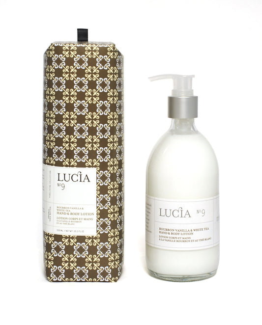 Lucia Hand and Body Lotion, Bourbon Vanilla and White Tea, 10.1 Ounce