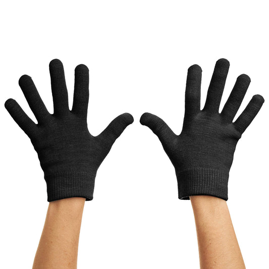 ZenToes Moisturizing Gloves with Gel Lining - Dry Hands Treatment - 1 Pair Hydrating Cracked Hand Healing Gloves - Repair Rough, Chapped Skin Overnight (Cotton Black)