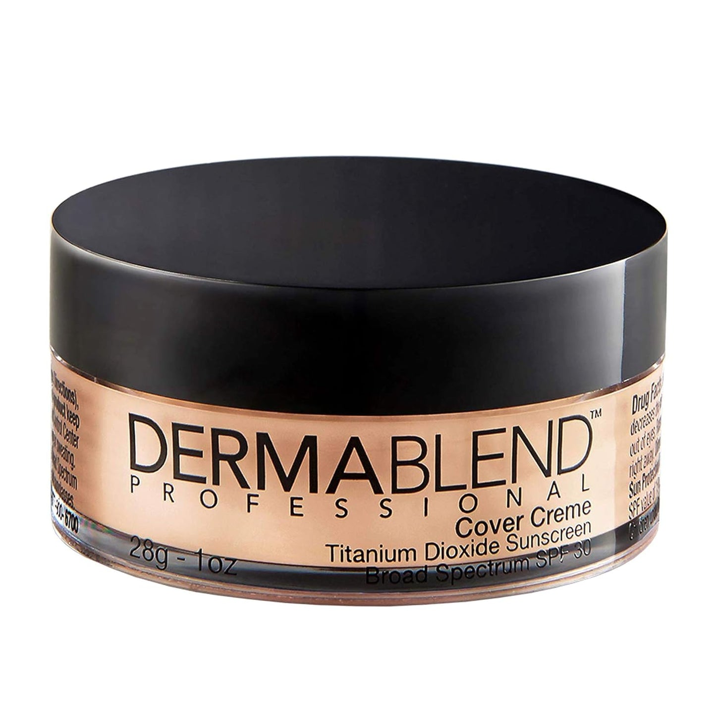 Dermablend Cover Cr�me Full Coverage Foundation Makeup, Hydrating Cream Concealer for Dark Circles and Blemishes, Maximum Coverage with Mineral Sunscreen SPF 30, 1 OZ