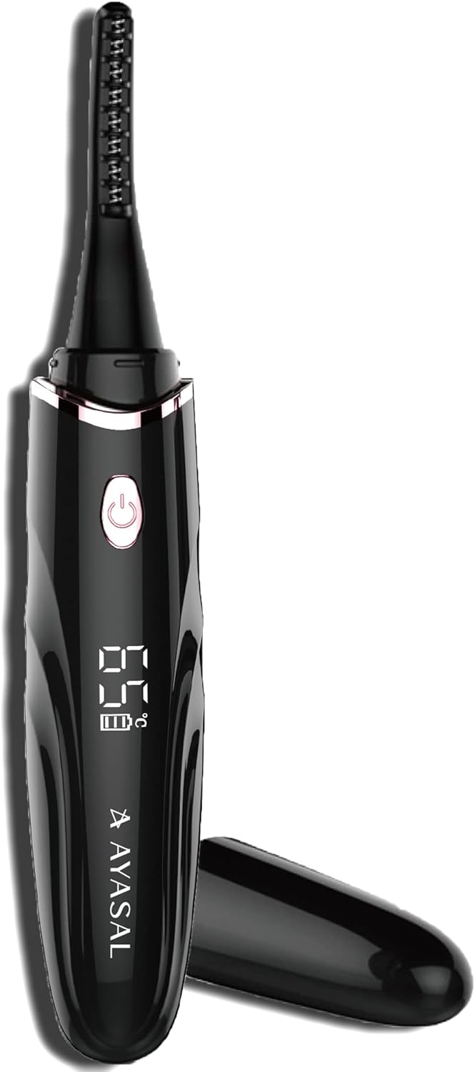 AYASAL Heated Eyelash Curlers: Effective Heated Lash Curler - Premium Electric Eyelash Curler, Rizador De Pesta–as Electrico M‡s Vendido, 3-Temp Eyelash Curler Heat