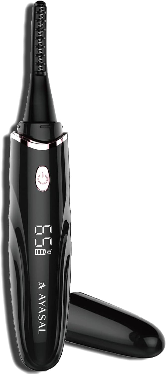 AYASAL Heated Eyelash Curlers: Effective Heated Lash Curler - Premium Electric Eyelash Curler, Rizador De Pesta–as Electrico M‡s Vendido, 3-Temp Eyelash Curler Heat