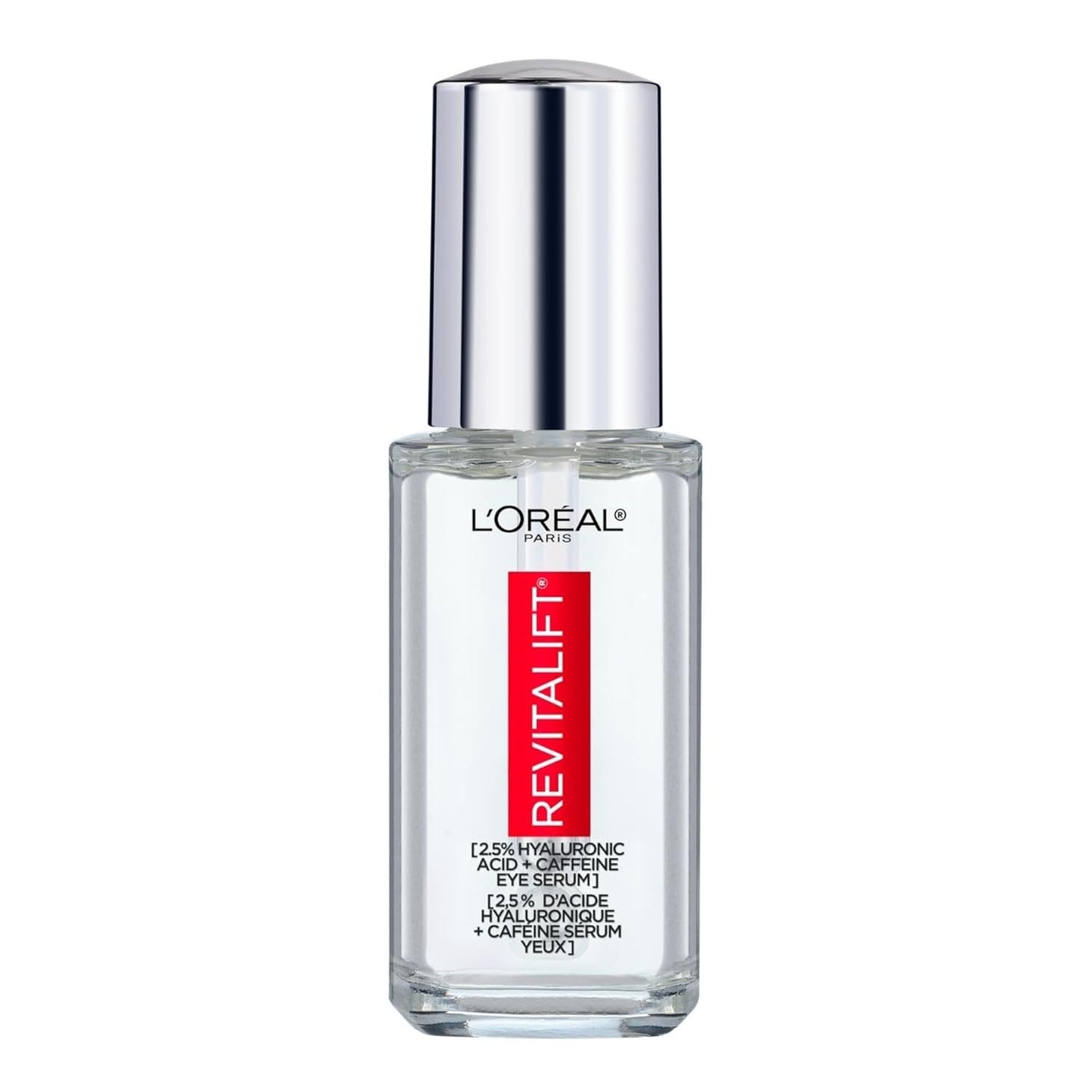 L'Oreal Paris Revitalift Derm Intensives Hyaluronic Acid + Caffeine Hydrating Eye Serum, 0.67 Fl. Oz.