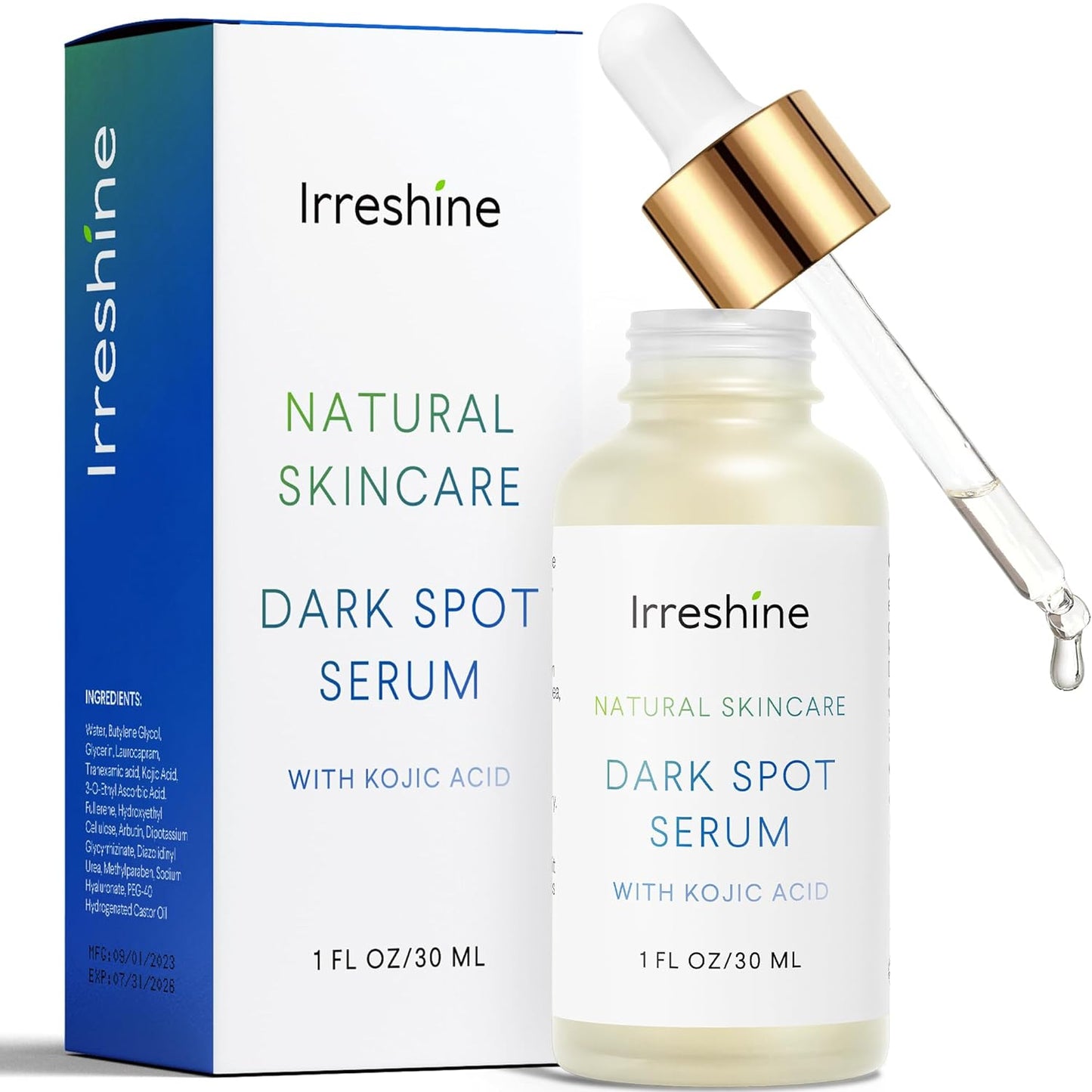 Dark Spot Remover for Face: Dark Spot Remover for Body - Dark Spot Corrector - Dark Spot Serum - Dark Spot Correcting Glow Serum - with Kojic Acid - for Women & Men - 1 FL OZ