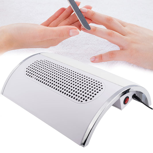 Nail Dust Collector Powerful Nail Vacuum Dust Collector, 40W Nail Dust Vacuum Cleaner Dust Extractor for Poly Nail, Acrylic Fan Vacuums Dust Suction Machine Manicure Dust Collector for Nails