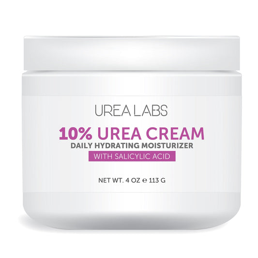Urea Cream 10% Skin Care Moisturizer with Salicylic Acid, Aloe Vera Gel, Jojoba Oil. 150ml. Healing, Hydrating for Hand Face Foot and Body Use.