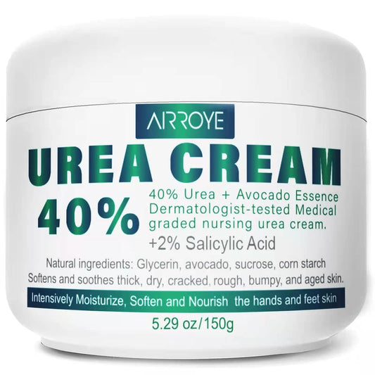 Urea 40% Foot Cream with 2% Plus Salicylic Acid for Heels - best Callus Remover For Feet & Hands, Natural Moisturizes Nourishes Softens Dry, Rough, Cracked, Dead Skin